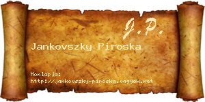 Jankovszky Piroska névjegykártya